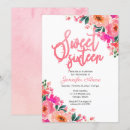 Recherche de pink 16ans anniversaire invitations Girly