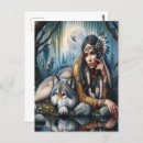 Recherche de loup mystique cartes postales Pleine lune