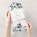 Recherche de blue floral mariage invitations Bleu poussiéreux