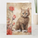 Recherche de chatons vintages vœux cartes Rouge