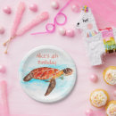 Recherche de anniversaire de poulpe assiettes en papier Tortue de mer