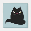 Suche nach cartoon der schwarzen katze magnete Tier