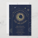 Recherche de lune croissant invitations Bleu marine