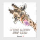 Recherche de girafe drôle autocollants Dessin