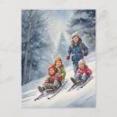 Recherche de luge cartes postales Enfants