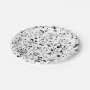 Recherche de lignes noires assiettes en papier Moderne