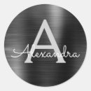Recherche de monogramme mariage autocollants Noir