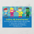 Recherche de super héros invitations Coloré