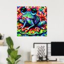 Recherche de grenouille bleue posters Pavé