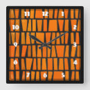 Recherche de orange et noir horloges Tribal