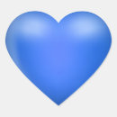 Recherche de coeur 3d autocollants Bleu