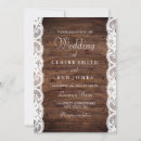 Recherche de bois et dentelle mariage invitations Rustique