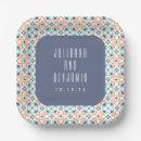 Recherche de motif coloré assiettes en papier Vintage