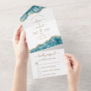 Recherche de rsvp turquoise de mariage invitations Élégant