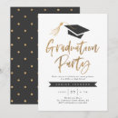 Suche nach graduation cap einladungen Schwarz und gold