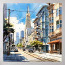 Recherche de paysage urbain noir et blanc posters San francisco