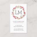 Suche nach rosa blumen visitenkarten Monogramm