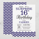 Recherche de chevron bleu invitations Fête d'anniversaire