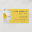 Recherche de marguerite jaune cartes visite Photographie