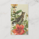 Suche nach vintage vögel visitenkarten Blume