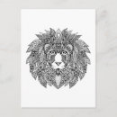 Recherche de zendoodle vœux cartes Tête de lion