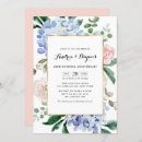 Recherche de blue hydrangea mariage invitations Aquarelle