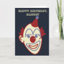 Recherche de clown de cirque vœux cartes D'anniversaire