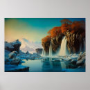 Recherche de montagnes de cascade posters Contenu générationnel