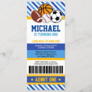 Recherche de sports ticket invitations Boy