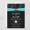 Recherche de turquoise noir mariage invitations Moderne
