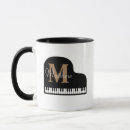 Recherche de professeur de piano tasses Monogramme