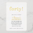 Recherche de chic 40ans anniversaire invitations Tendance