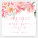 Recherche de peony autocollants Baby shower fille