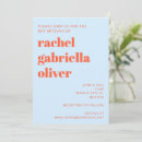 Recherche de vert bleu orange invitations Élégant
