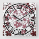 Recherche de fleur rouge horloges Pour tous