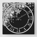 Suche nach silber und schwarzes wanduhren Blumenreich