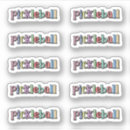 Recherche de multicolore autocollants Typographie