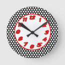 Recherche de pois noir et blanc horloges Rétro