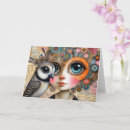 Recherche de oiseau de dame vœux cartes Mignon