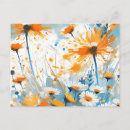 Recherche de champ des fleurs cartes postales Bleu