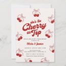 Recherche de cerises invitations Rouge