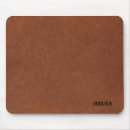 Recherche de cuir vintage tapis souris Brun