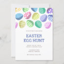 Recherche de oeufs colorés invitations Chasse aux oeufs