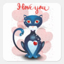 Recherche de chats romantiques autocollants Coeur