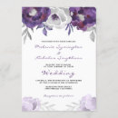 Recherche de argent pourpre invitations Fleurs