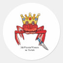 Recherche de crabe drôle autocollants Crustacé