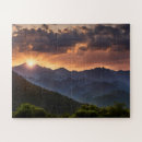 Recherche de montagne puzzles Coucher de soleil