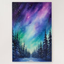 Suche nach nordlichter puzzle Blau