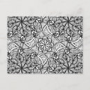 Recherche de motif mandala cartes postales Noir