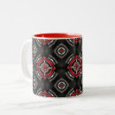 Suche nach schwarzes geometrisches muster tassen Rot